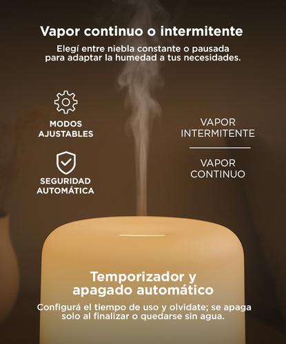  Difusor Aromaterapia Ultrasónico Gadnic Bamboo – 300ml 7 Luces LED Temporizador Apagado Automático - 2