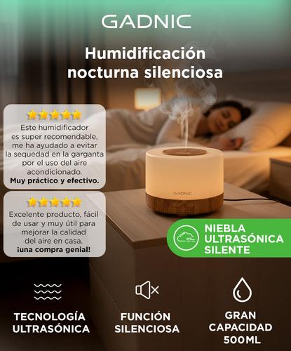 Difusor Humidificador Aromatizante LED 500ml - 1