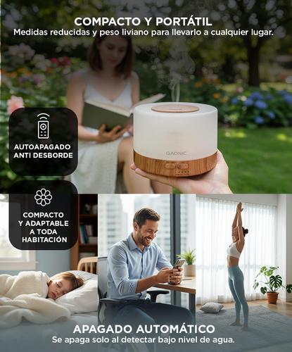 Difusor Humidificador Aromatizante LED 500ml - 4