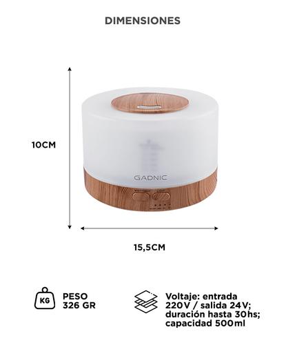 Difusor Humidificador Aromatizante LED 500ml - 5