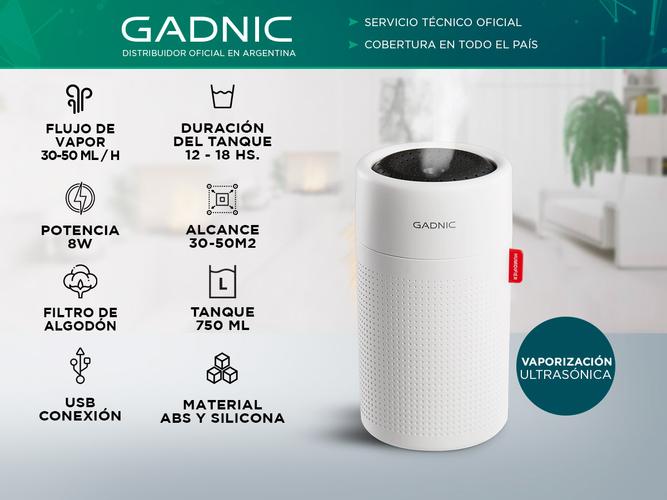 Difusor Gadnic DIF6000 Humidificador Aromatizante 750mL Portatil Recargable - 1