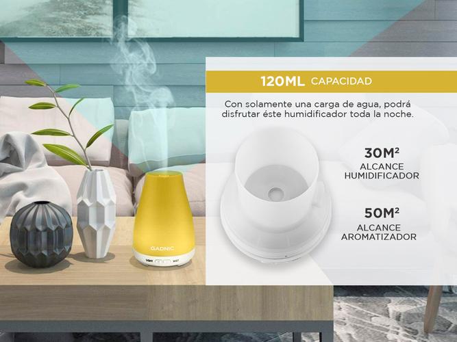 Difusor Humidificador Aromatizante Portatil con Luz - 3