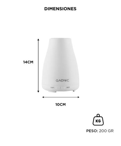 Difusor Humidificador Aromatizante Portatil con Luz - 4