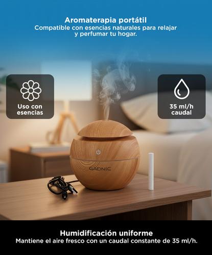 Difusor Gadnic Humidificador Aromatizante para Aceites 130mL Bamboo - 2