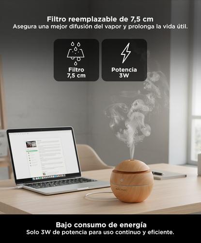 Difusor Gadnic Humidificador Aromatizante para Aceites 130mL Bamboo - 3