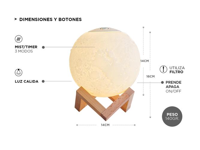 Humidificador Difusor Gadnic DF10 Ultrasónico USB Recargable  - 4