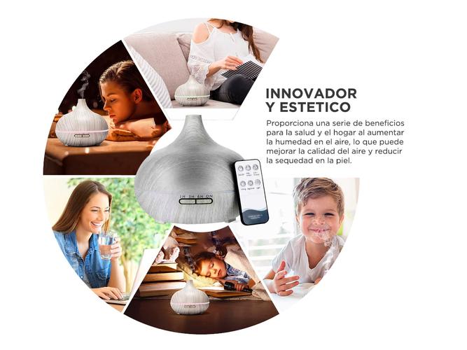 Difusor Aromático Gadnic Humidificador Ultrasónico Con Luz LED 7 Colores 500ml - 4