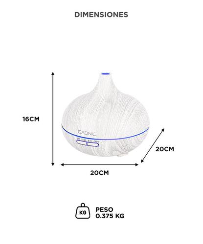 Difusor Aromático Gadnic Humidificador Ultrasónico Con Luz LED 7 Colores 500ml - 5