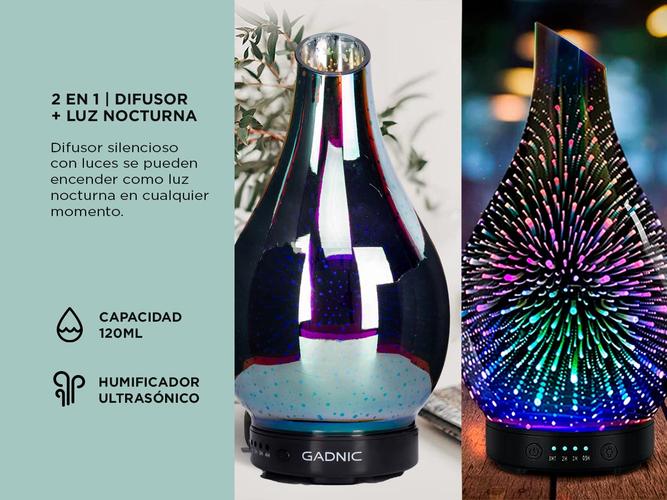 Difusor Aromático Ultrasónico Gadnic AL-UUQ Luz Fuegos Artificiales - 2