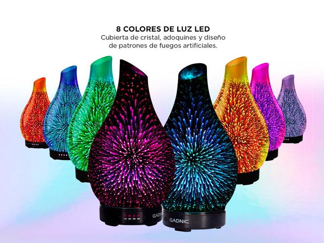 Difusor Aromático Ultrasónico Gadnic AL-UUQ Luz Fuegos Artificiales - 4