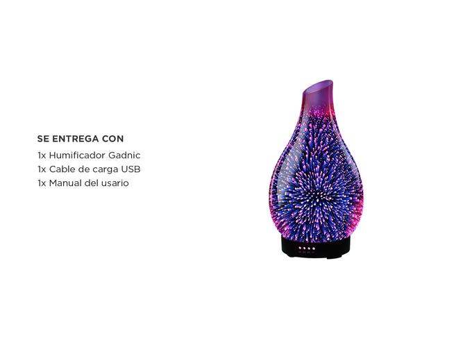 Difusor Aromático Ultrasónico Gadnic AL-UUQ Luz Fuegos Artificiales - 6