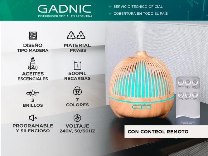 Humidificador Aromático Gadnic Aromaterapia Tipo Madera 500ml - 1