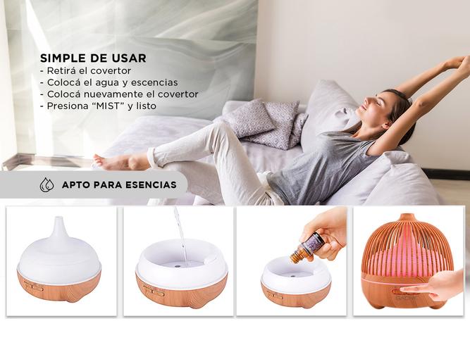 Humidificador Aromático Gadnic Aromaterapia Tipo Madera 500ml - 3