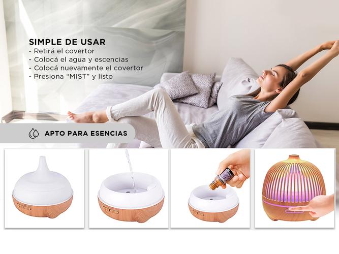Humidificador Aromático Gadnic Aromaterapia Tipo Madera 500ml - 3