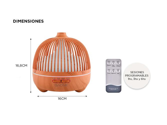 Humidificador Aromático Gadnic Aromaterapia Tipo Madera 500ml - 4