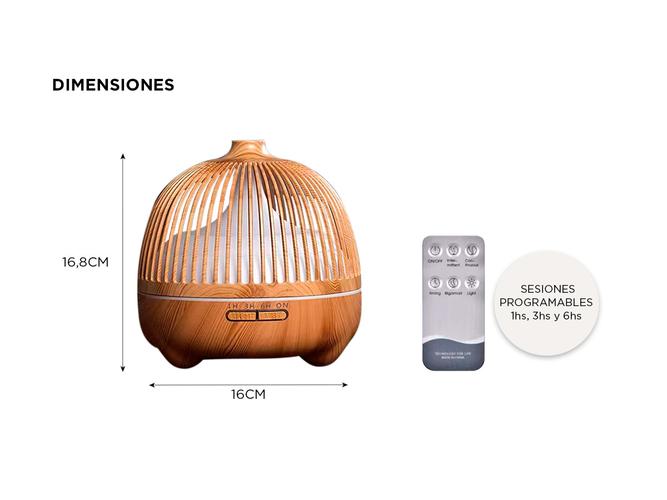 Humidificador Aromático Gadnic Aromaterapia Tipo Madera 500ml - 4