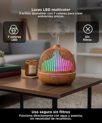 Humidificador Aromático Gadnic Aromaterapia Tipo Madera 500ml - 3