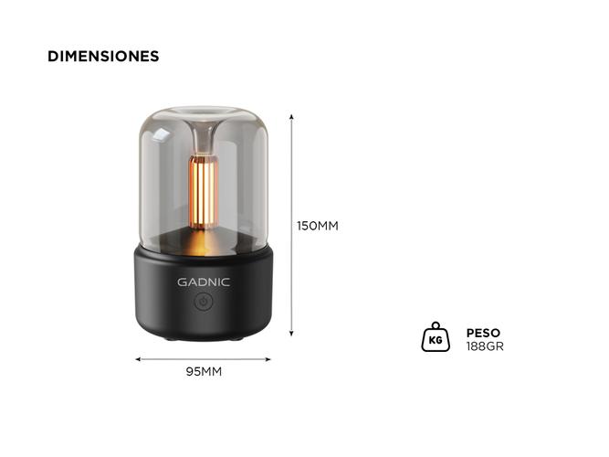Difusor de aceites esenciales Gadnic Lámpara de vela para aromaterapia - 4