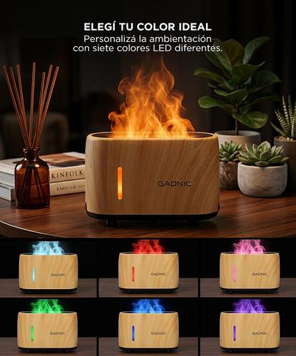 Difusor con Simulación de Llama Gadnic Humificador de 7 colores - 3