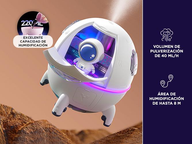 Humidificador Difusor Gadnic con Luces Led y Astronautas - 2