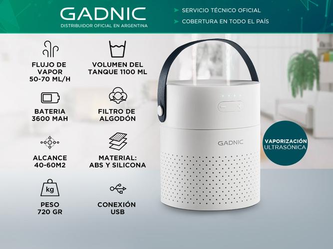 Difusor Gadnic DIF7000 Humidificador Aromatizante 1100mL Recargable Portatil - 1