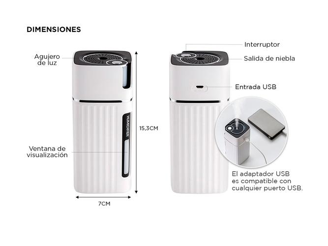 Difusor Gadnic Humidificador Ultrasonico  - 5