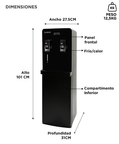 Dispenser De  Agua Gadnic Frio Calor Bidón Oculto 20 L  - 5