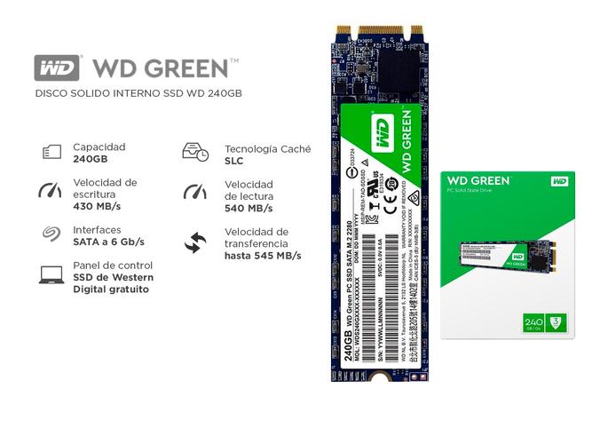 Disco Solido Ssd M2 240Gb WD Green - 1