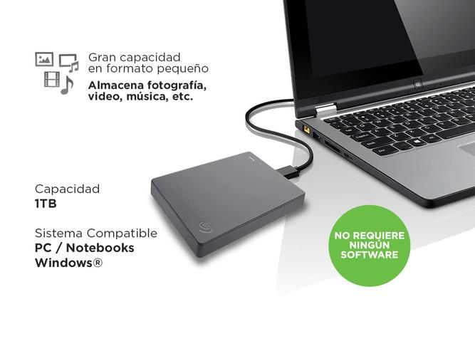 Disco Externo Seagate 1Tb Basic Usb 3.0 Portatil Backup   - 2