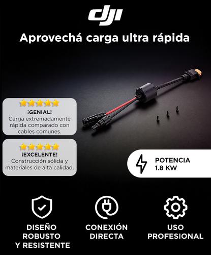 Cable Adaptador de Cargador Súper Rápido DJI Power 1800W XT90 a MC4 - 1