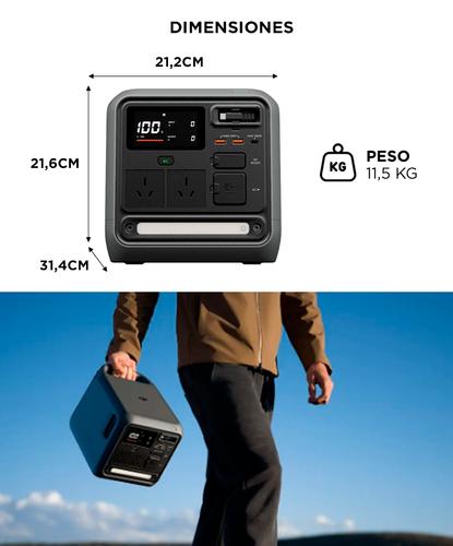 Estacion De Energia DJI Power 1000 Mini 1008Wh 1000W Carga Rapida UPS App Bateria LFP - 5