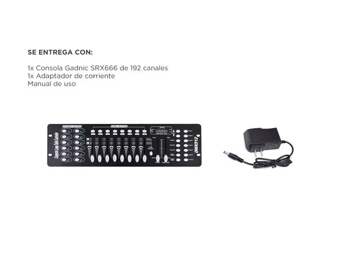 Consola Gadnic SRX666 Universal 192 Canales Efectos Luces Dj - 5