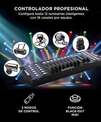 Consola Gadnic SRX666 Universal 192 Canales Efectos Luces Dj - 2