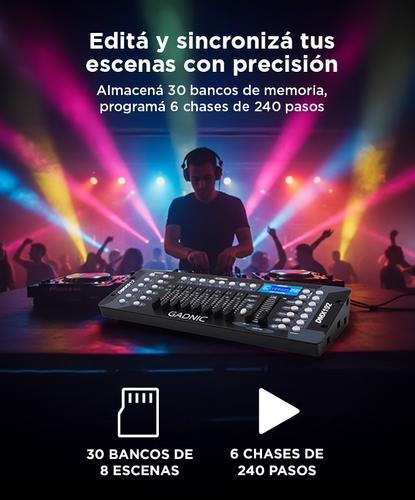 Consola Gadnic SRX666 Universal 192 Canales Efectos Luces Dj - 3