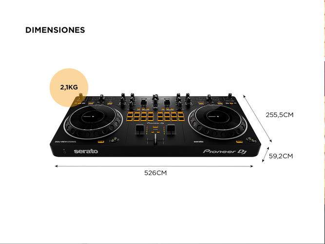 Controlador Dj Pioneer DDJ REV1 de 2 canales estilo scratch - 4