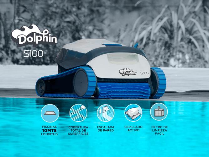 Dolphin S100 Robot Barrefondo de Pileta 15m3h Hasta 10mt Escaneo Inteligente Usado - 1
