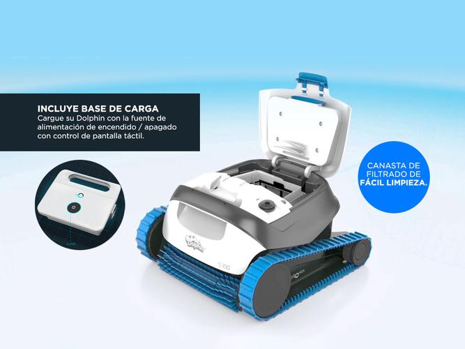 Dolphin S100 Robot Barrefondo de Pileta 15m3/h Hasta 10mt Escaneo Inteligente - 5