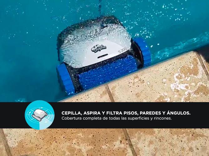 Dolphin S200 Robot Barrefondo de Pileta 15m3/h Hasta 12mt Escaneo Inteligente - 4