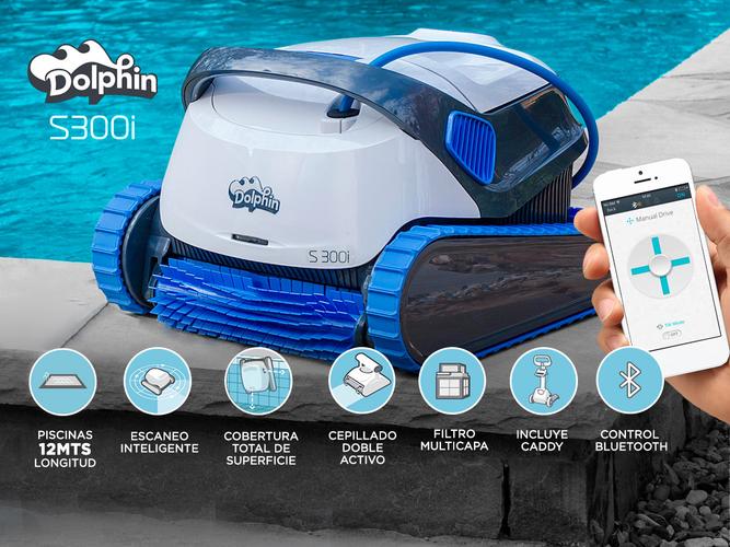 Dolphin S300i Robot Barrefondo de Pileta Bluetooth Control por App 15m3/h Hasta 12mt - 1