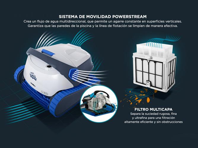 Dolphin S300i Robot Barrefondo de Pileta Bluetooth Control por App 15m3/h Hasta 12mt - 3