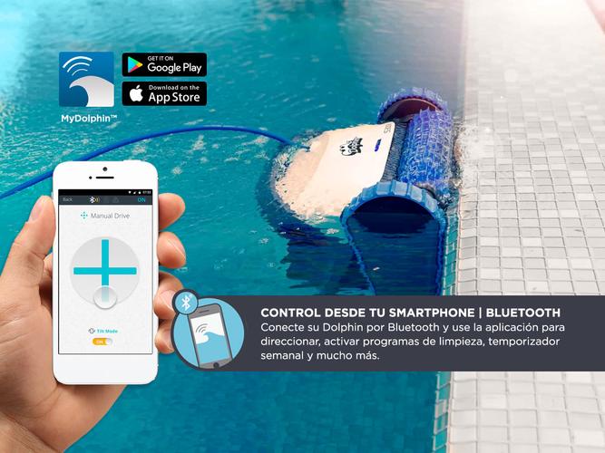 Dolphin S300i Robot Barrefondo de Pileta Bluetooth Control por App 15m3/h Hasta 12mt - 4