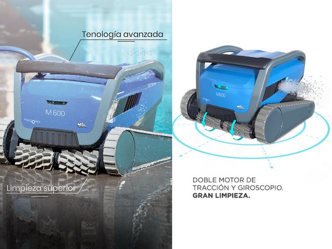 Robot Dolphin M600 Barrefondo paredes linea de flotacion Wifi - 3