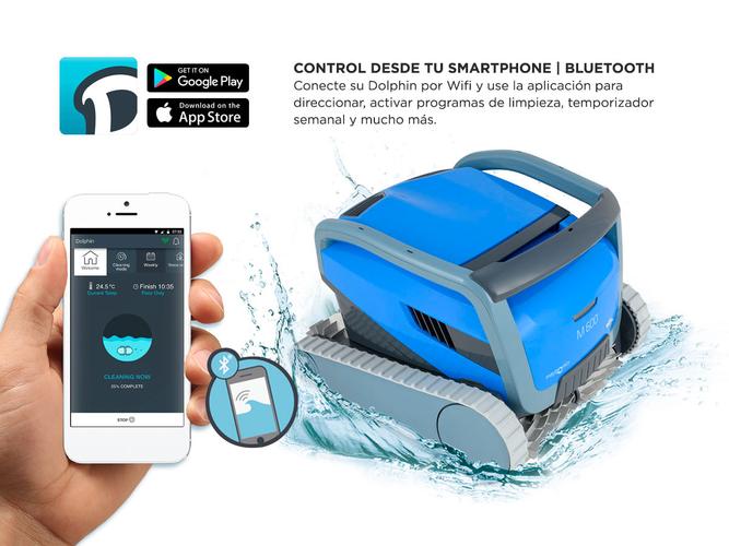 Robot Dolphin M600 Barrefondo paredes linea de flotacion Wifi - 4