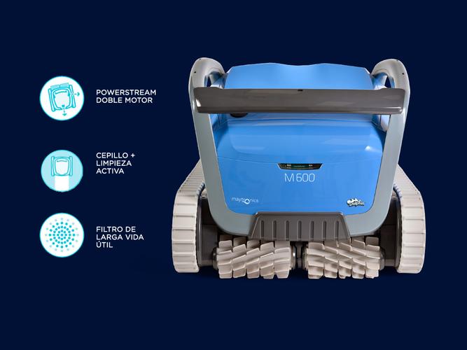 Robot Dolphin M600 Barrefondo paredes linea de flotacion Wifi - 5