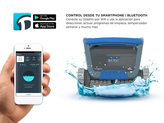 Robot Barrefondo Dolphin M700 Piscina Wifi - 5
