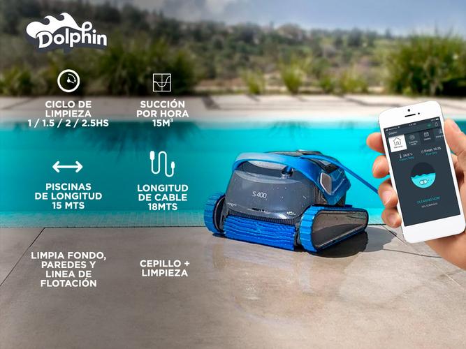 Robot Barrefondo Dolphin S400 Piscina Wifi - 1