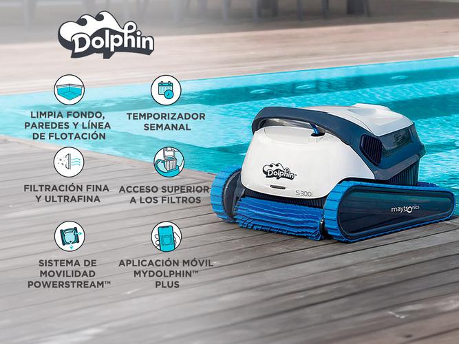 Robot Barrefondo Dolphin S300i Wifi Limpia Pileta Piscina Piso Paredes - 1