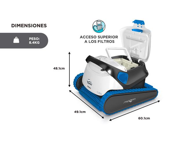 Robot Barrefondo Dolphin S300i Wifi Limpia Pileta Piscina Piso Paredes - 4