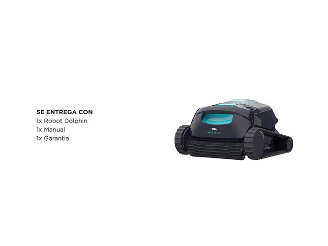 Robot Barrefondo Dolphin Liberty 300 Sin cable Pileta Piso Pared Liviano - 5