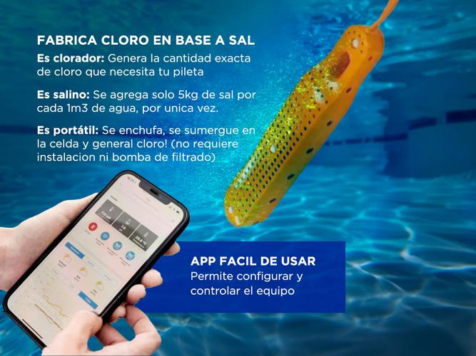 Generador de Cloro Clorador Salino Nataclor Smarty Portatil Piscina Cloro - 3
